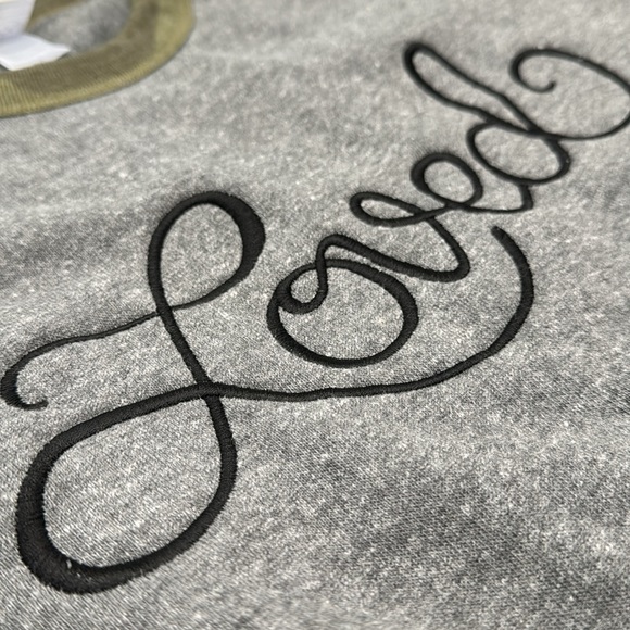 Alternative Apparel Embroidered LOVED sweatshirt. - Picture 4 of 7